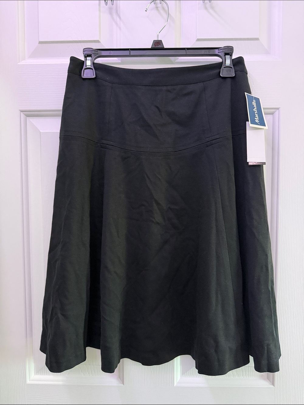 Premise Black A-Line Skirt with Panel Detailing